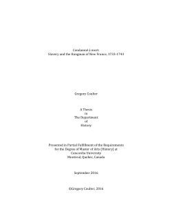 Condamn&eacute; &agrave; mort: Slavery and the Hangman of New France, 1733