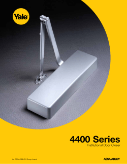 4400 Series - ASSA ABLOY Door Security Solutions