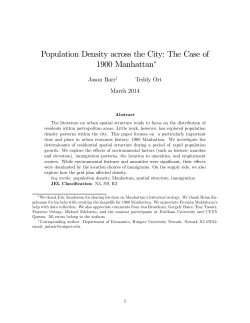 Population Density across the City: The Case of