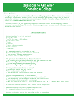 Questions to Ask When Choosing a College
