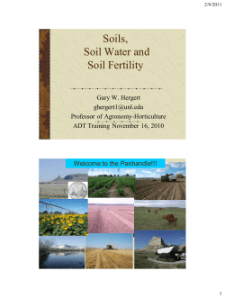 Soil Physical Properties - CropWatch