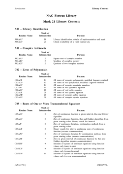 fl_libconts 1..50 - Numerical Algorithms Group