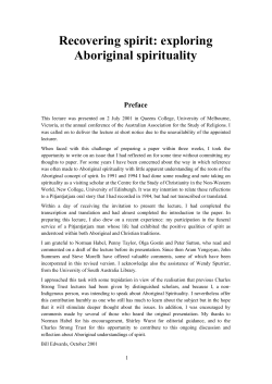 Edwards, Recovering Spirit: Exploring Aboriginal Spirituality