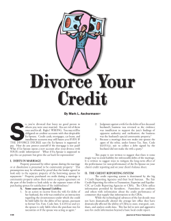 Divorce Your Divorce Your Credit