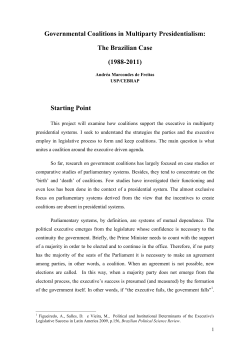 Governmental Coalitions in Multiparty Presidentialism