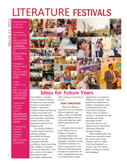 CLF Newsletter - Childrens Literature Festival