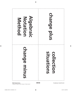 Algebraic Notation Method change minus collectionsituations