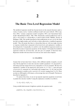 The Basic Two-Level Regression Model