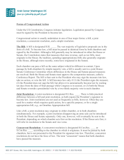 Forms of Congressional Action Under the US Constitution, Congress