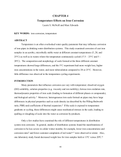 Temperature Effects on Iron Corrosion