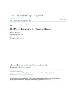 The Parole Revocation Process in Illinois