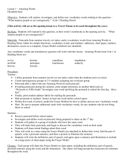Lesson 1 &ndash; Amazing Words Elizabeth Dor&eacute; - Edu