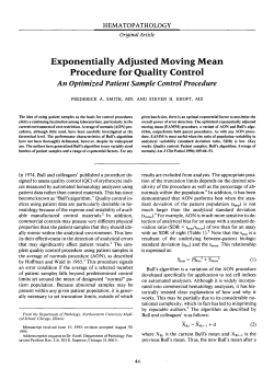 Exponentially Adjusted Moving Mean Procedure for Quality Control
