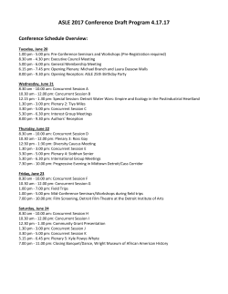 ASLE 2017 Preliminary Program