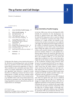 The g-Factor and Coil Design 3