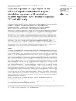Influence of prefrontal target region on the efficacy of repetitive