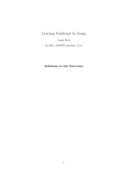 Learning PostScript by Doing - Homepages of UvA/FNWI staff