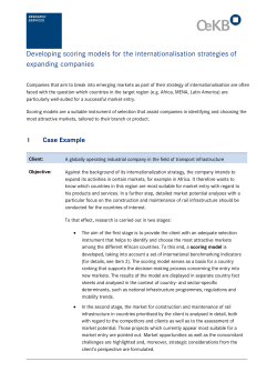 Developing scoring models for the internationalisation strategies of