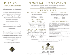 Pool Policies - Olympic Athletic Club