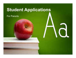 Student Applications