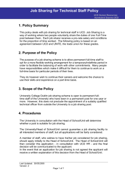 Job Sharing for Technical Staff Policy