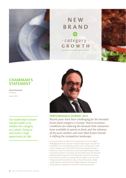 new brand - Nomad Foods Europe