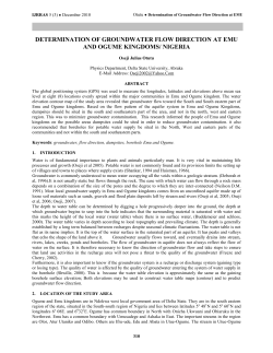 determination of groundwater flow direction at emu and ogume