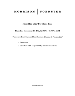 Final SEC CEO Pay-Ratio Rule