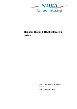Hurunui River: B Block allocation review