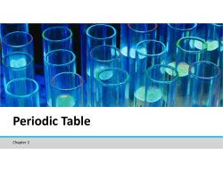 Development of the Periodic Table