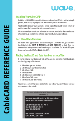 Installing Your CableCARD