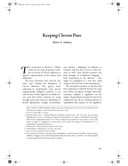 Keeping Chevron Pure