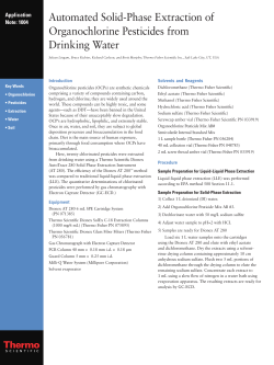 Automated Solid-Phase Extraction of Organochlorine Pesticides