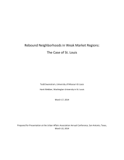 Rebound Neighborhoods in Weak Market Regions: The Case of St