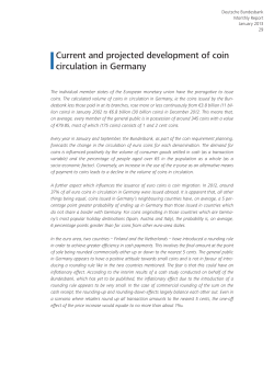 Current and projected development of coin circulation