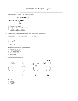 Chemistry 210 - Chapter 4