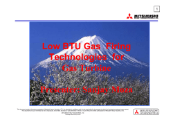 Low BTU Gas Firing Technologies for Gas Turbine