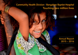 Touching two million lives - Bangalore Baptist Hospital