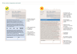 Good and bad examples of privacy notices