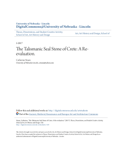 The Talismanic Seal Stone of Crete: A Re