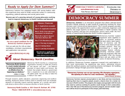 democracy summer - Democracy North Carolina