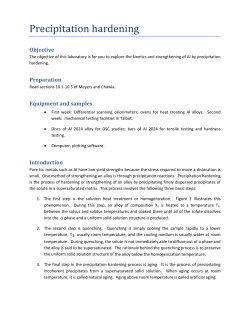 Lab G: Precipitation hardening