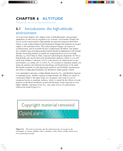 Session 6: Altitude
