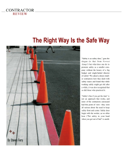 The Right Way is the Safe Way
