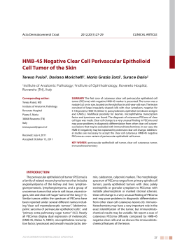 HMB-45 Negative Clear Cell Perivascular Epithelioid Cell Tumor of