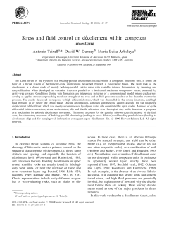 Stress and fluid control on de  collement within competent limestone