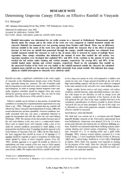 Determining Grapevine Canopy Effects on Effective Rainfall in