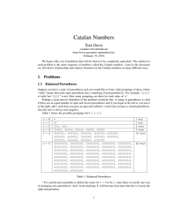 Catalan Numbers