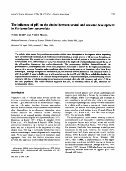 The influence of pH on the choice between sexual and asexual