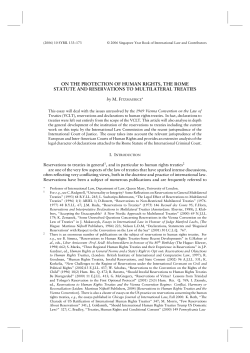 on the protection of human rights, the rome statute and